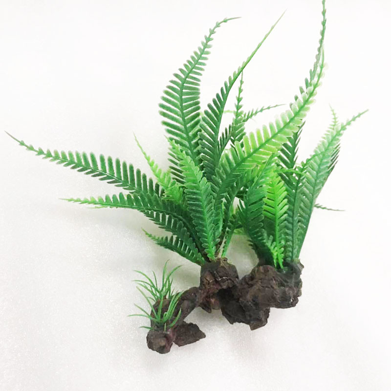 Decor de plante artificiale grozave de acvariu pentru rezervor de pește, ornament de iarbă submersibilă, plantă de apă din plastic