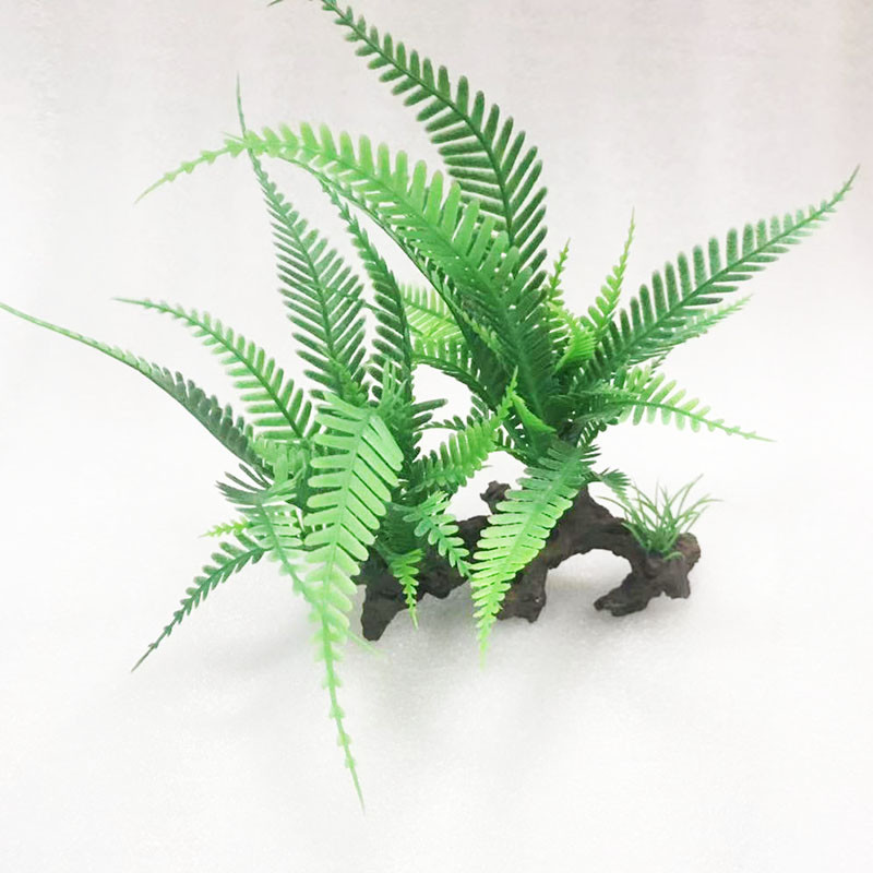 Decor de plante artificiale grozave de acvariu pentru rezervor de pește, ornament de iarbă submersibilă, plantă de apă din plastic