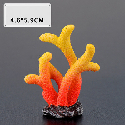 Χαριτωμένα μικροτοπία τεχνητά κοραλλιογενή αστερίες από ρητίνη για στολίδια δεξαμενής ψαριών Αξεσουάρ ενυδρείου Διακοσμήσεις σπιτιού