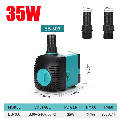 EU US 220V-240V 3-60W Υποβρύχια Αντλία Νερού Ενυδρείου Φίλτρο Σιντριβάνι Fish Pond Quiet Water Αντλία Δεξαμενής Σιντριβάνι Πλαϊνή αντλία αναρρόφησης