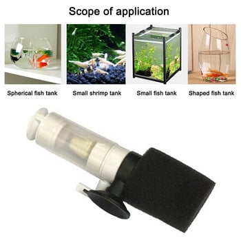 1 ΤΕΜ Silent Mini Plastic Pneumatic Filter for Fish Bowl Aquarium 10x2x3cm