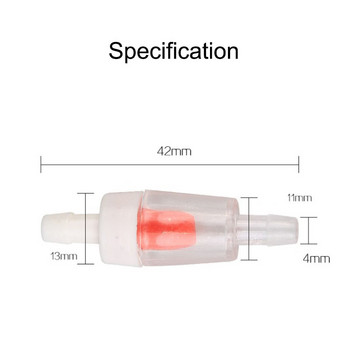 5 бр. Бяла, червена въздушна помпа за аквариум Възвратен клапан Fish Tank Еднопосочен възвратен клапан Въздушна помпа за система за аквариум Co2