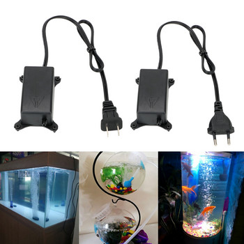 Безшумна енергоспестяваща кислородна помпа за аквариум 2 W Помпа за увеличаване на кислорода Fish Tank Въздушна помпа EU/US Plug