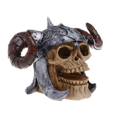 Resin Simulation Head Bone Skull Shape Terrarium Reptile Hide Cave Aquarium Fish Tank Landscape Στολίδι M13 Dropshipping