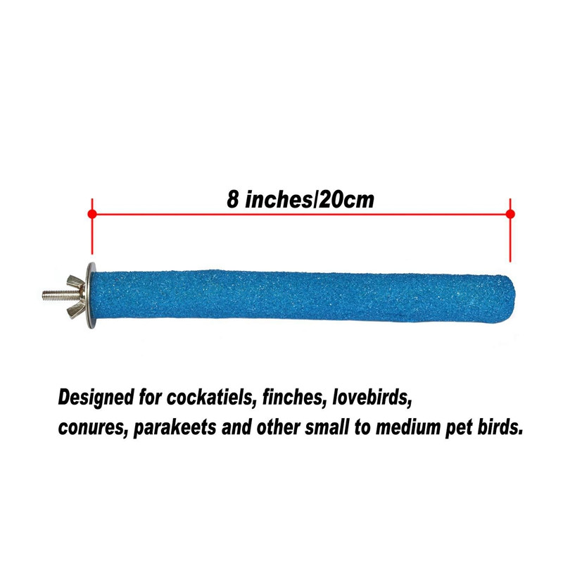 14 cm Paukščių nagų snapo šlifavimo juosta Statoma lazda Papūgos stotis stulpas paukščiams Papūgos šlifavimo stovas, nagai narvelio priedai