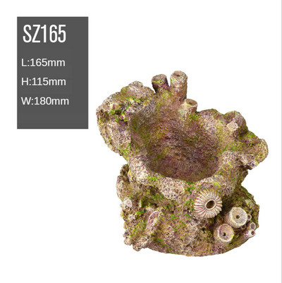 VASTOCEAN Cuib de anemone Simulare de amenajare a teritoriului Piatra fundului marii recif Proteză pentru acvariu Simulare de corali Rășină