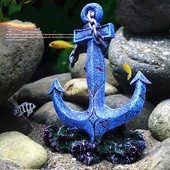 Decor pentru acvariu Ancoră pentru barcă din rășină Ornamente pentru epavă submarină Amenajare peisagistică pentru acvariu Decor peisaj acvatic Accesorii pentru acvariu