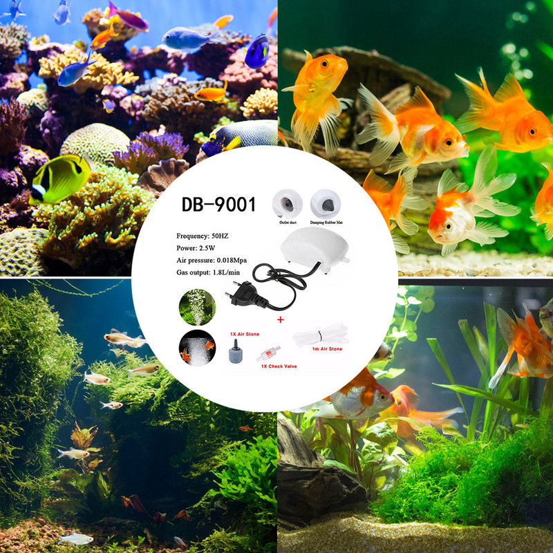Tylus deguonies siurblys Akvariumas deguonies siurblys žuvų šėrimo deguonies siurblys Mažos formos žuvų bako priedai Europos standartinis oro siurblys