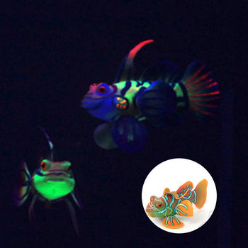 Силиконова симулация Frogfish Аквариум Декорация на аквариума Светеща фалшива морска звезда Реалистична риба Fishbowl Пейзажен орнамент