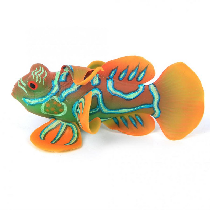 Simulare din silicon pește broască acvariu decorare rezervor de pește luminoasă stea de mare falsă pește realist peisaj ornament peisaj