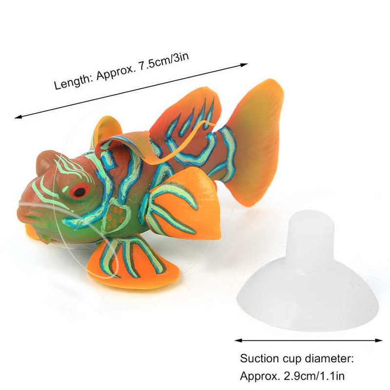 Simulare din silicon pește broască acvariu decorare rezervor de pește luminoasă stea de mare falsă pește realist peisaj ornament peisaj