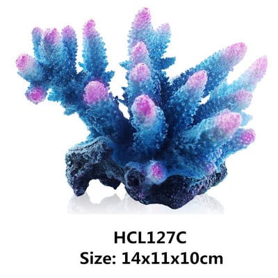 Dervos dirbtinis koralų akvariumo dekoravimas žuvų bako koralų rifų ornamentas akmuo koralų gėlių dekoras akvariumo fonas 15 stilių