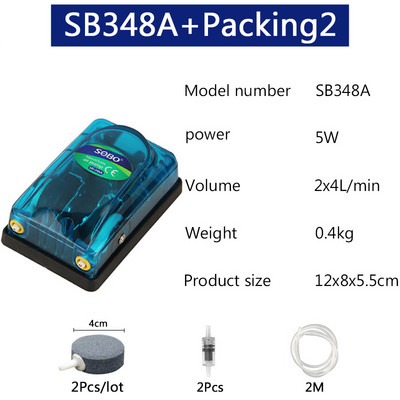 Akvaariumi õhupumba õhukompressor akvaariumi jaoks vaikne õhu juhtimine Akvaariumi kalade tarvikud Kahe-/ühekordne väljalaskeava