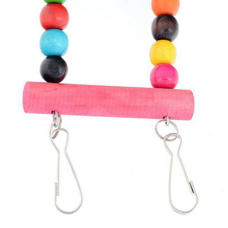 Daudzkrāsains kāpņu tilta papagaiļa papagailis kāpšanas koduma rotaļlieta papagailis šūpošanās putnu rotaļlieta putnu piederumi, roku darbs