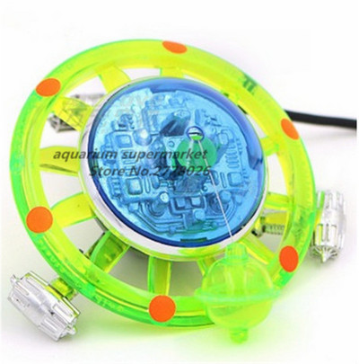 HONGYI 1 bucată plastic rezervor de pește ornament decor acvariu peisaj OZN figurină de acțiune conexiune pompă de oxigen portocaliu/verde