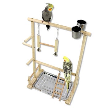 Bird Perch Stand Toys Parrots Playstand Exercise Play Gym Feeder Exercise Activity Center For Bird Toy Parrot Conure Cockatiel