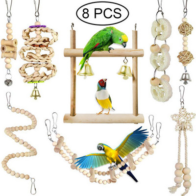 Bird Perch Stand Toys Parrots Playstand Exercise Play Gym Feeder Exercise Activity Center For Bird Toy Parrot Conure Cockatiel