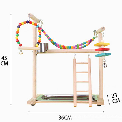 Bird Perch Stand Toys Parrots Playstand Exercise Play Gym Feeder Exercise Activity Center For Bird Toy Parrot Conure Cockatiel