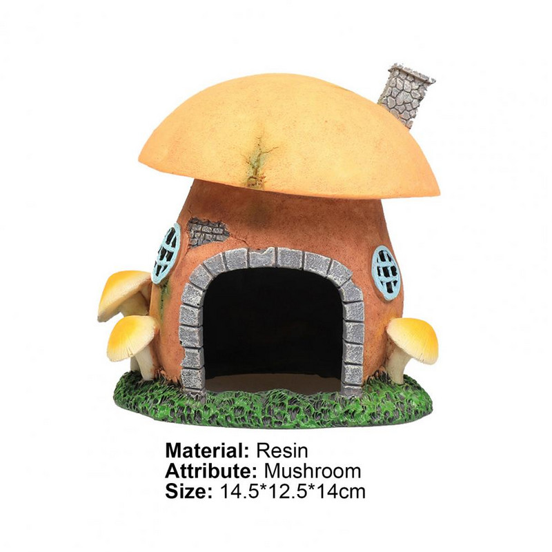 Kalapaak Mushroom House Model High Simulation Kala Peidiku Vaigu Seene Varjupaiga Maja Akvaariumi ornament roomajatele