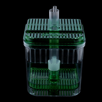 Ζεστό Πλαστικό Τετράγωνο Φίλτρο Ενυδρείου Δεξαμενής Ψαριών Κάτω Κουτί Διαφανές πράσινο