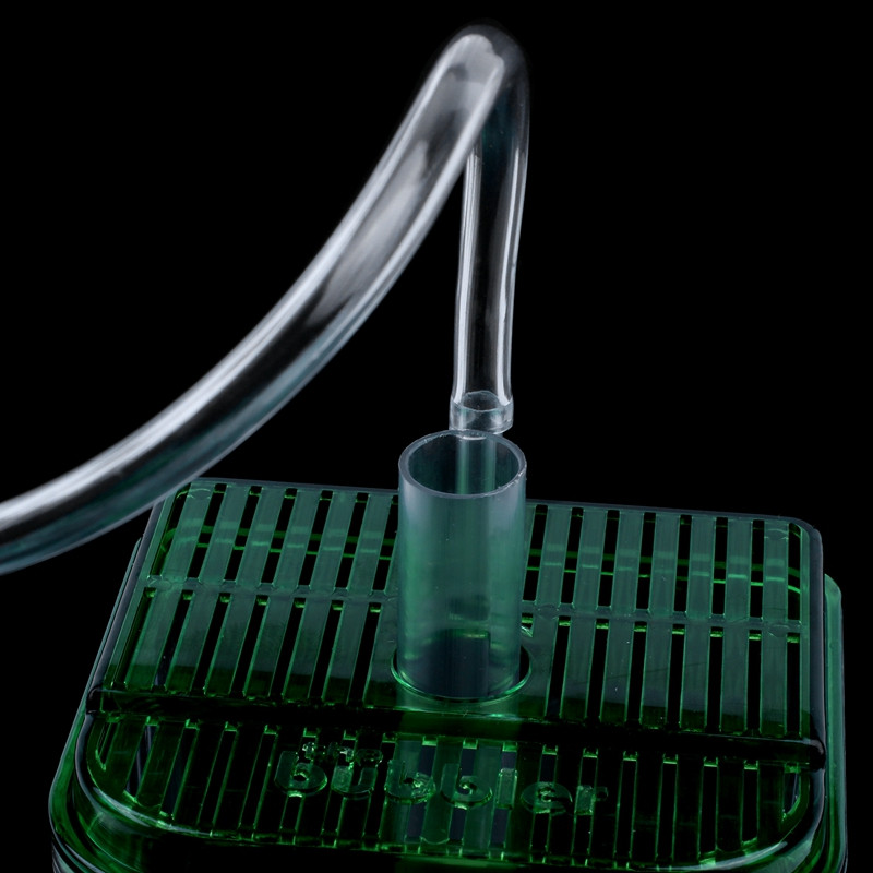 Cutie inferioară cu filtru de acvariu pentru rezervor de pește pătrat din plastic fierbinte, verde transparent