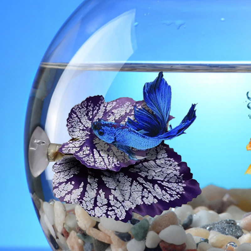 Betta Fish Leaf Pad Φυτά ενυδρείου Betta Fish Leaf Pad αιώρα προσομοίωσης βιότοπων για Betta Ελαφρύ και ρεαλιστικό ξεκούραση