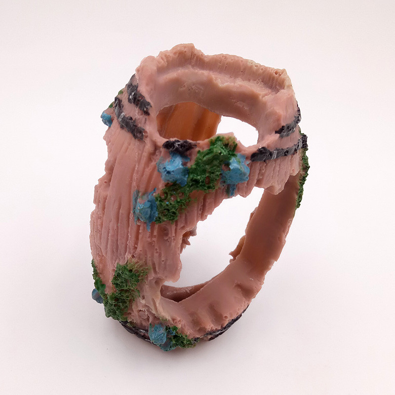 Rezervor de pește de acvariu Butoi din rășină Acvariu Ornament de peșteră artificială Rezervor de pește Amenajare peisagistică Decorație de mobilier 1 buc