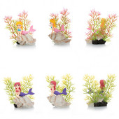 Ornamental Simulation Coral Ελαφρύ ενυδρείο μικροσκοπικό ειδώλιο ανθεκτικό χαριτωμένο ντεκόρ με ειδώλιο γοργόνας ύπνου DIY