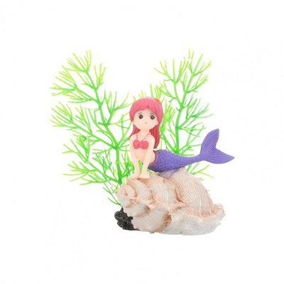 Ornamental Simulation Coral Ελαφρύ ενυδρείο μικροσκοπικό ειδώλιο ανθεκτικό χαριτωμένο ντεκόρ με ειδώλιο γοργόνας ύπνου DIY