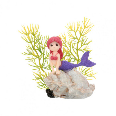 Ornamental Simulation Coral Ελαφρύ ενυδρείο μικροσκοπικό ειδώλιο ανθεκτικό χαριτωμένο ντεκόρ με ειδώλιο γοργόνας ύπνου DIY