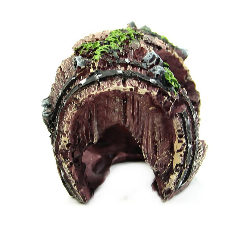 NICREW Rășină Ornamente pentru acvariu Decorații Butoi artificial Amenajare peșteră pentru fundal pentru acvariu Accesorii pentru acvariu