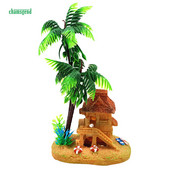 CHAMSGEND Yurts kookospähklipuud akvaariumi kaunistused akvaariumi maastikukujunduseks 8 x 6 x 16 cm 1 tk