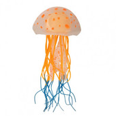 Υπέροχη διακόσμηση ενυδρείου που κινείται από ρεύματα νερού καθαρές και ημιδιαφανείς λαμπερές τεχνητές μέδουσες για δεξαμενή ψαριών