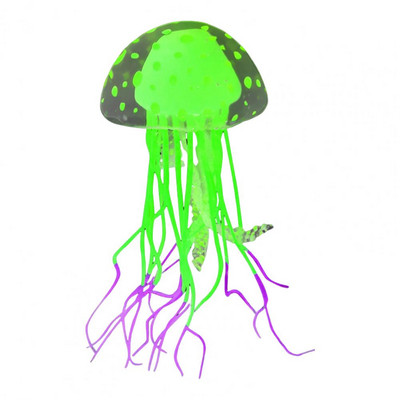 Υπέροχη διακόσμηση ενυδρείου που κινείται από ρεύματα νερού καθαρές και ημιδιαφανείς λαμπερές τεχνητές μέδουσες για δεξαμενή ψαριών