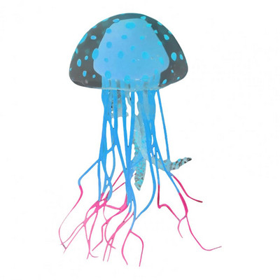 Υπέροχη διακόσμηση ενυδρείου που κινείται από ρεύματα νερού καθαρές και ημιδιαφανείς λαμπερές τεχνητές μέδουσες για δεξαμενή ψαριών