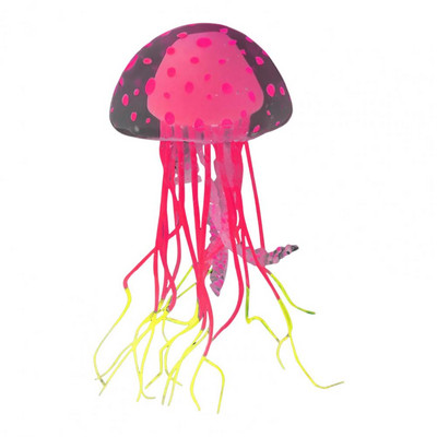 Υπέροχη διακόσμηση ενυδρείου που κινείται από ρεύματα νερού καθαρές και ημιδιαφανείς λαμπερές τεχνητές μέδουσες για δεξαμενή ψαριών