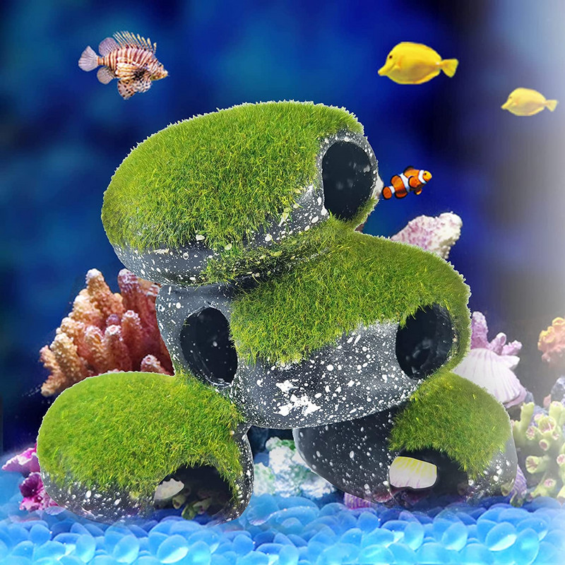 Žuvies ir krevečių veisimo marmuras Keraminės uolos ciklidų akmenų pastogės urvas tvenkinio tvenkinio ornamentas Akvariumo kraštovaizdžio dekoravimas