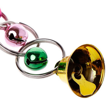 1 бр Parrot Bite Toy Bird Ring Bell Parrot Hanging Swing Chain Toy Папагал Chew Swings Играчка с висящи звънчета Аксесоари за птици