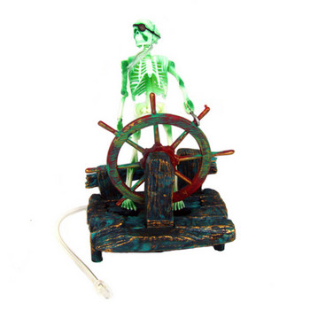 1 брой Hot Aquarium Decoration Skeleton on Wheel DIY Fish Tank Ornament Decor for Aquarium Tank W75 Great Gif Skeleton Captain