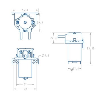 12V перисталтична DIY аквариумна помпа за дозиране на химикали Тръбна глава