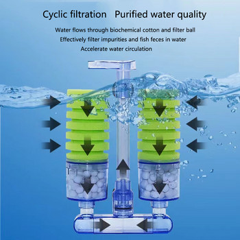 Φίλτρο ενυδρείου για αντλία αέρα δεξαμενής ψαριών ενυδρείου Skimmer Biochemical Sponge Filter Aquarium Bio Filter Filtro Aquario υψηλής ποιότητας