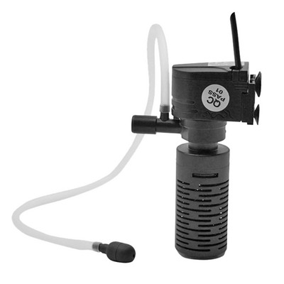 3W 3 în 1 Mini filtru pentru rezervor de pește, purificator multifuncțional de acvariu, purificator de apă submersibil cu oxigen pentru acvariu, priză UE