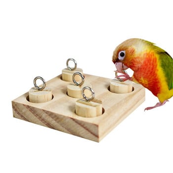 Bird Parrot Toys Дървени интерактивни блокове за обучение Пъзел Направи си сам Играчка Образователни играчки за домашни любимци