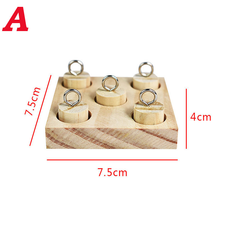 Păsări Papagal Jucării Din lemn Bloc interactiv de antrenament Puzzle DIY Jucărie Jucării educaționale pentru animale de companie