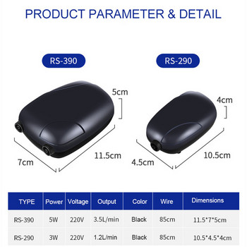 Ultra Silent Fish Tank Air Pump Single&Double Outit 3W/5W Aquarium Air Pump Συμπιεστής Οξυγόνο 220~240V Αεραντλία