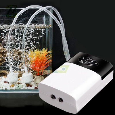 Кислородна въздушна помпа Въздушен компресор USB зареждане 2600mAh Преносим изпускател Безшумна кислородна помпа Кислородна помпа за аквариум
