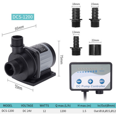 JEBAO DCS 2000-12000l/h Eco DC Pump Διανομή νερού & κατασκευή κυμάτων. JEBAO ιχθυοδοχείο inverter υποβρύχια αντλία νερού αντλία ECO DC