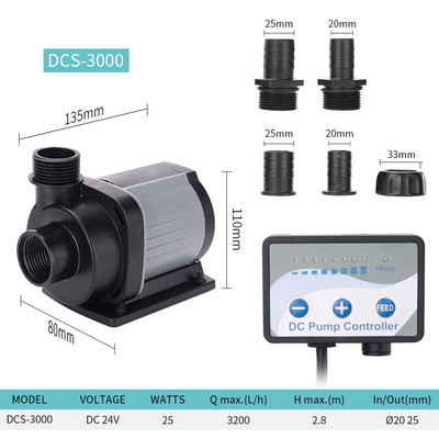 JEBAO DCS 2000-12000l/h Eco DC Pump Διανομή νερού & κατασκευή κυμάτων. JEBAO ιχθυοδοχείο inverter υποβρύχια αντλία νερού αντλία ECO DC