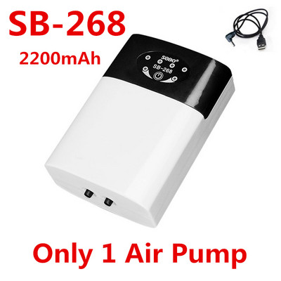 SOBO USB punjenje Akvarijska pumpa za kisik Vanjski ribolov Prijenosni Fish Tank Zračni kompresor Pumpa za povećanje kisika