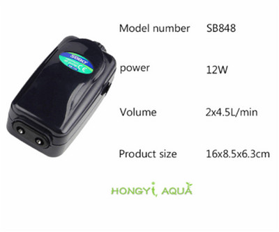 Rezervor de pește SOBO Pompă de oxigen Creșterea peștilor Pompă de aerare Consumabile pentru acvariu Pompă de aer Compresor de aer SB-248A/348A/648/748/848/948/988